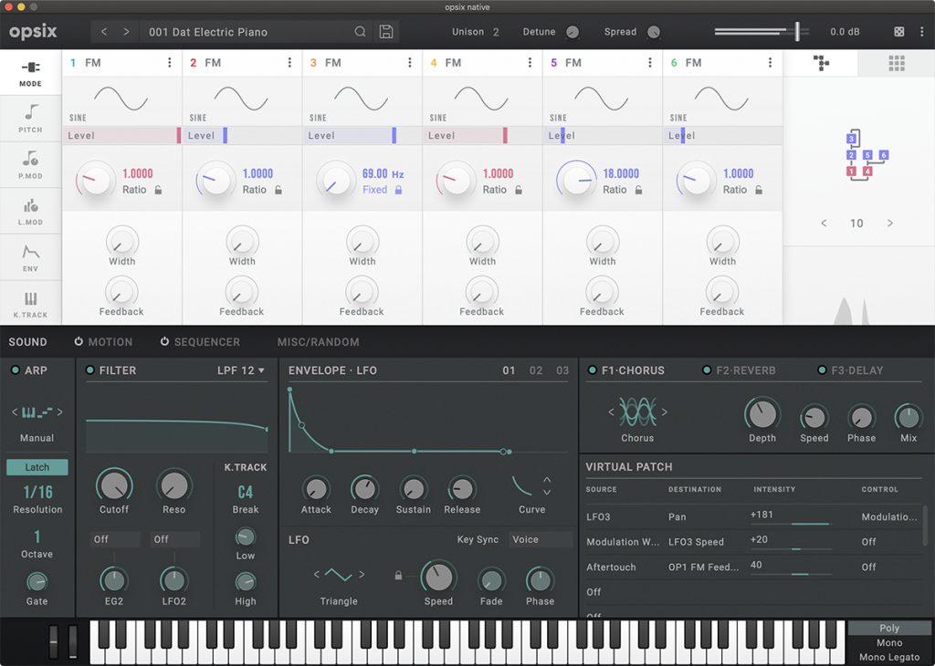 数字合成器 KORG Opsix Native v1.0.4 Mac-YU158-音频制作系统办公资源
