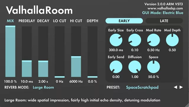 房间混响效果器 Valhalla DSP Valhalla Room v2.0.0.5 WIN-YU158-音频制作系统办公资源