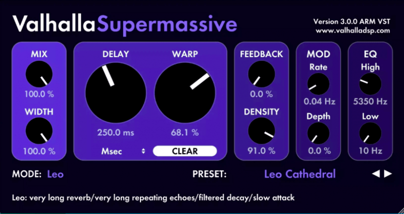 超凡混响效果器 Valhalla DSP Valhalla Supermassive v3.0.0 WIN/MAC-YU158-音频制作系统办公资源