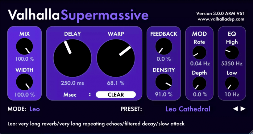 超凡混响效果器 Valhalla DSP Valhalla Supermassive v3.0.0 WIN/MAC-YU158-音频制作系统办公资源