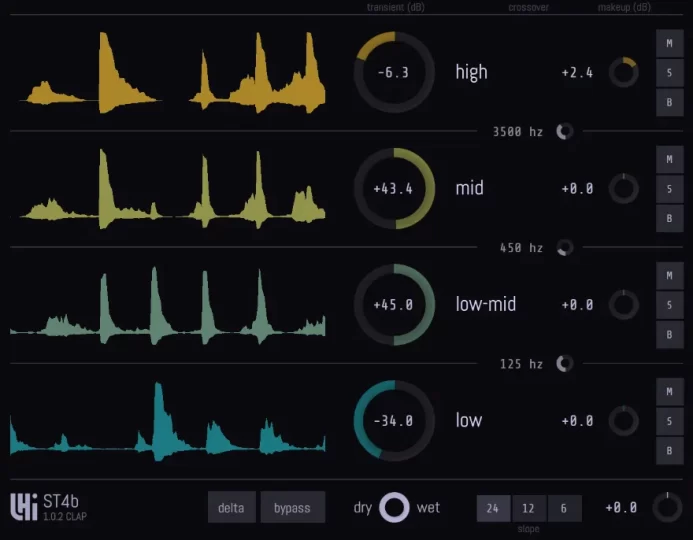 LHI Audio ST4b v1.0.3 多频段瞬态整形器插件 WIN-YU158-音频制作系统办公资源