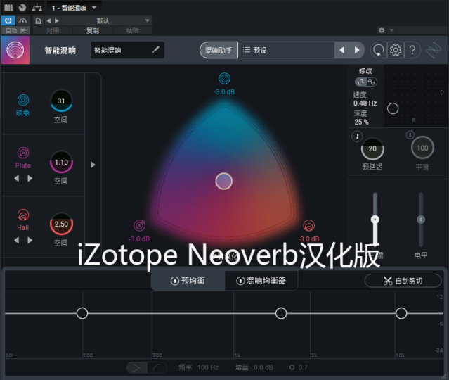 人工智能混响插件 iZotope Neoverb v1.3.0汉化版 VST3 一键安装 WiN-YU158-音频制作系统办公资源