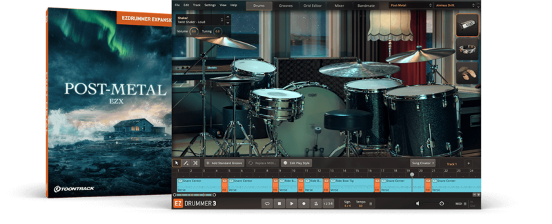 后金属摇滚鼓组 Toontrack Post Metal EZX v1.00 WIN/MAC-YU158-音频制作系统办公资源