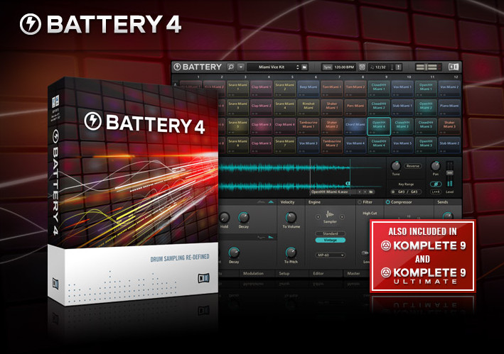 电子鼓采样器音色库 Native Instruments Battery 4 WIN/MAC-YU158-音频制作系统办公资源