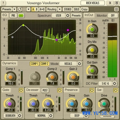 多效果人声插件 Voxengo Voxformer  v2.21 WiN-YU158-音频制作系统办公资源