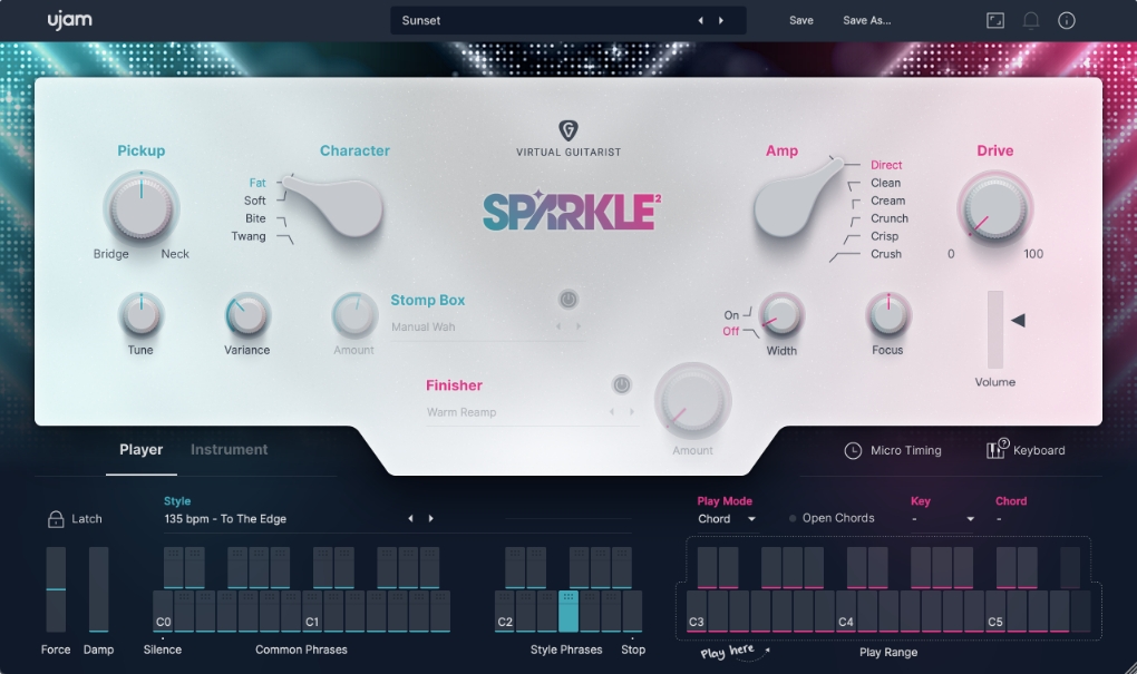 虚拟电吉他手二代 UJAM Virtual Guitarists SPARKLE2 v2.1.0 WIN-YU158-音频制作系统办公资源
