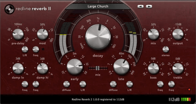 低延迟数字混响效果器 112dB Redline Reverb 2 v1.0.0 WiN（更新为R2R版）-YU158-音频制作系统办公资源