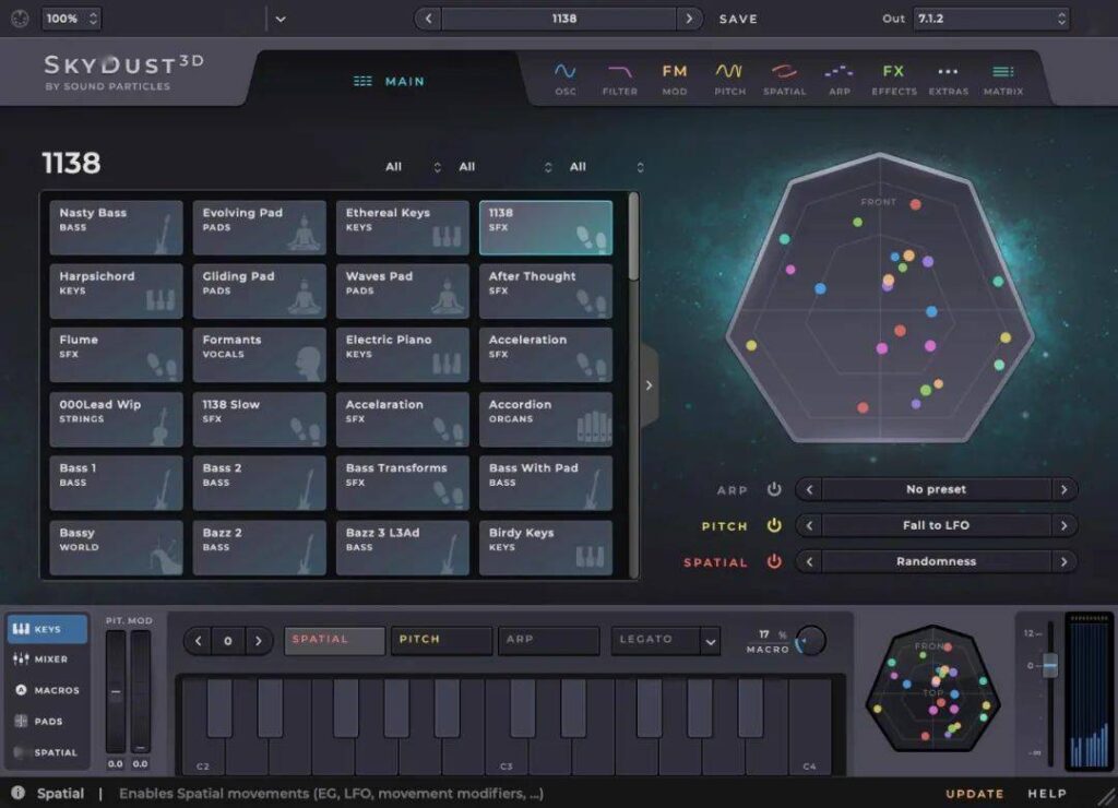 第一个3D合成器插件 Sound Particles SkyDust 3D v1.1.1 WIN-YU158-音频制作系统办公资源