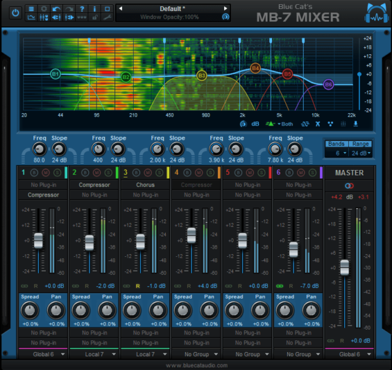 蓝猫多段混音效果插件 Blue Cat Audio Blue Cats MB-7 Mixer v3.55 WIN/MAC-YU158-音频制作系统办公资源