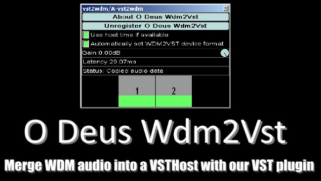 虚拟通道跳线插件软件 O Deus WDM2VST v1.1 CE WIN-YU158-音频制作系统办公资源