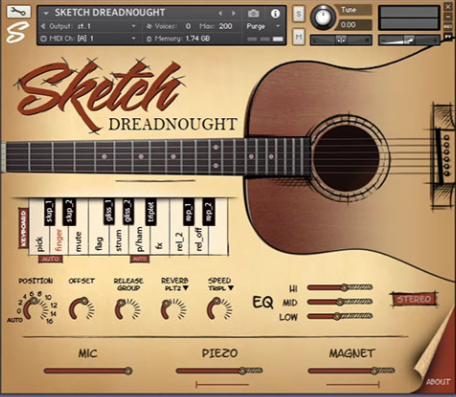 经典古典吉他音色库 Sketch Samples Sketch Dreadnought KONTAKT-YU158-音频制作系统办公资源