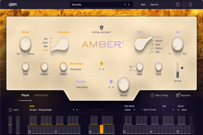 自动民谣吉他音源2代 UJAM Virtual Guitarists AMBER2 v2.1.1 WIN/MAC（含完整音色库）-YU158-音频制作系统办公资源