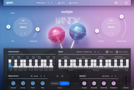 前卫流行鼓机音色库插件 UJAM Beatmaker KANDY WIN\MAC-YU158-音频制作系统办公资源