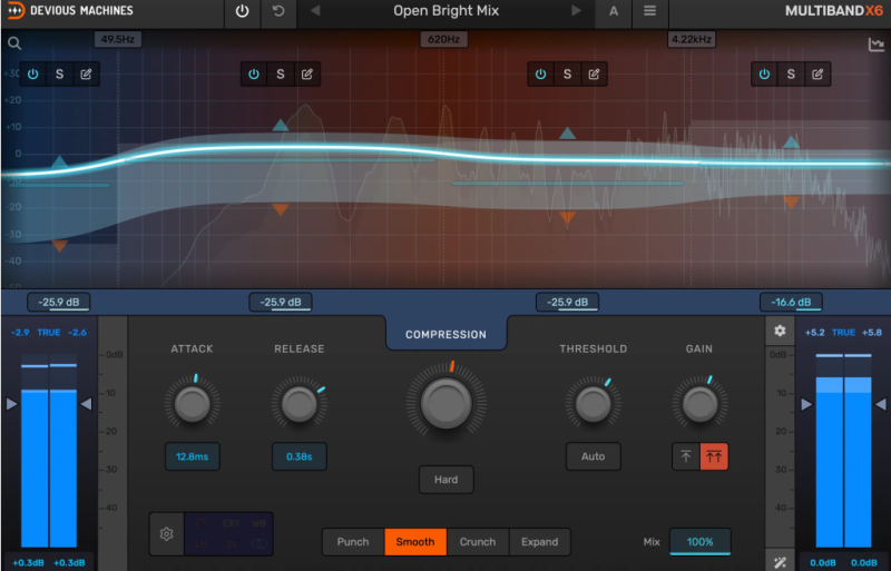 多段动态压缩插件 Devious Machines Multiband X6 v1.0.26 WIN-YU158-音频制作系统办公资源