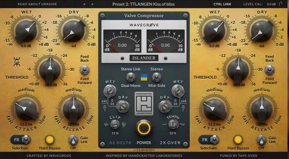 经典仿真压缩效果器 Wavegrove HCL Islander v1.1.1 WiN-YU158-音频制作系统办公资源