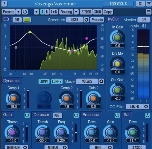 人声通道条 Voxengo Voxformer Multi-Effect Vocal Plugin v2.21 WiN-YU158-音频制作系统办公资源