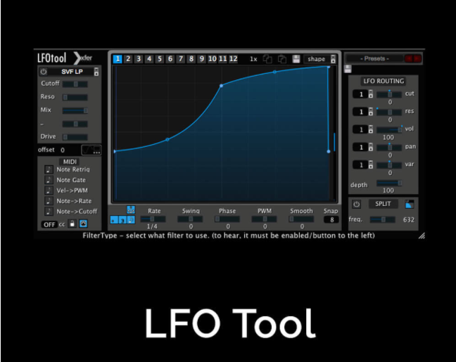 侧链压缩滤波插件 Xfer Records LFOTool v1.762 WIN/MAC-YU158-音频制作系统办公资源