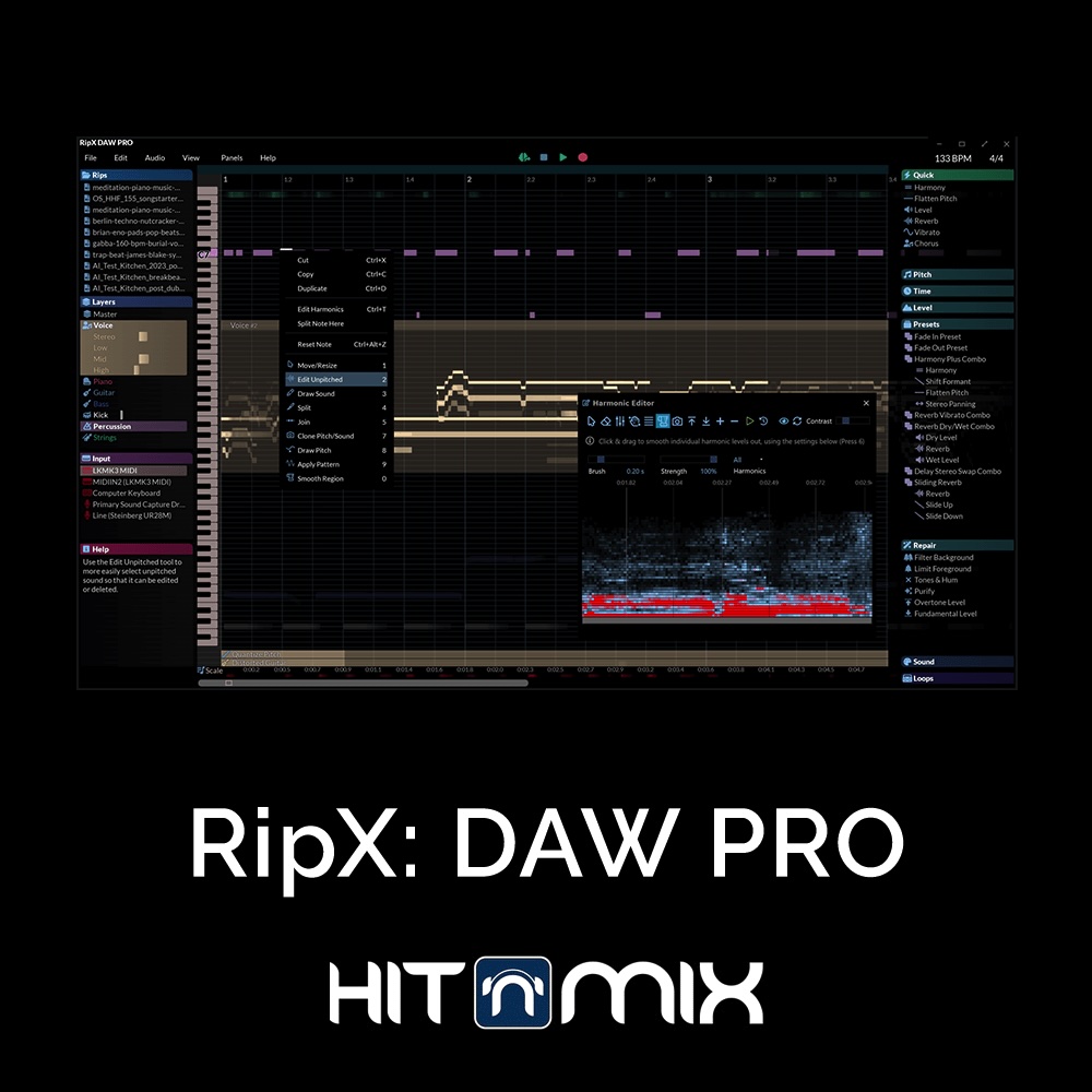 最新版AI音频提取软件 Hit’n’Mix RipX DAW PRO v7.0.0 WIN（含安装教程）-YU158-音频制作系统办公资源