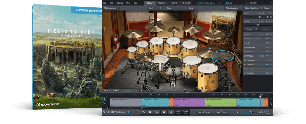 神圣领地的摇滚鼓点 Toontrack Fields Of Rock SDX (SOUNDBANK)-YU158-音频制作系统办公资源