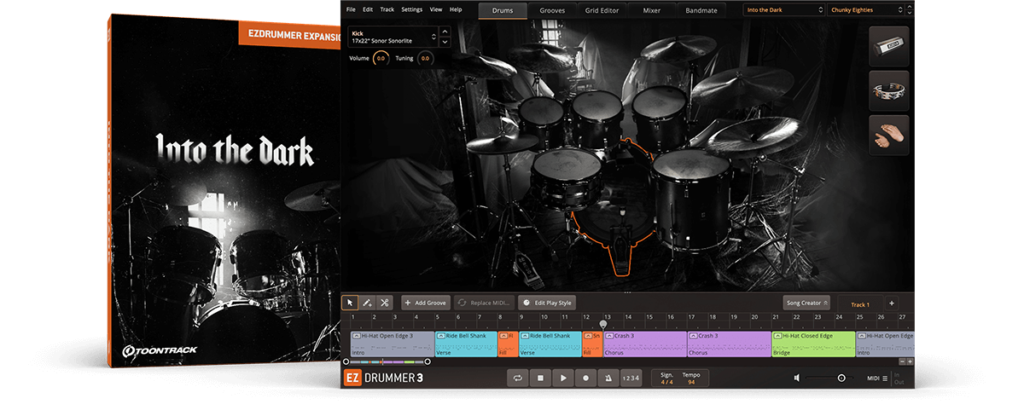 黑暗摇滚鼓音色 Toontrack Into the Dark EZX-YU158-音频制作系统办公资源