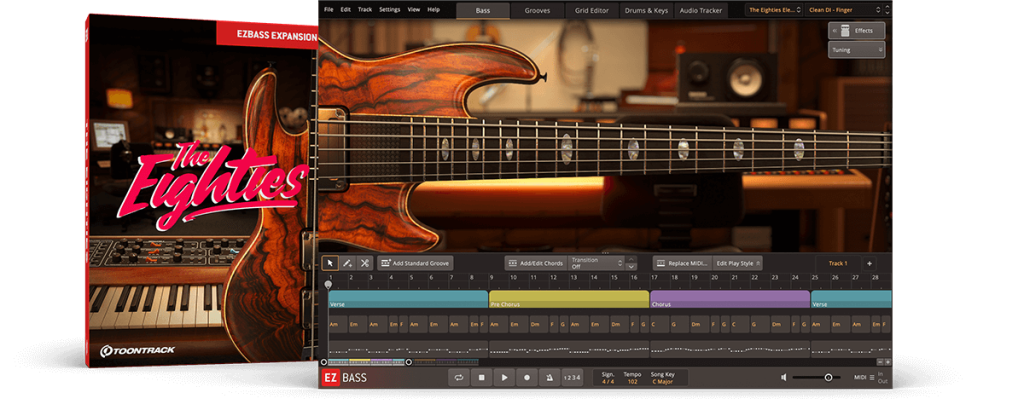 80年代的电子贝斯 Toontrack The Eighties EBX (SOUNDBANK)-YU158-音频制作系统办公资源