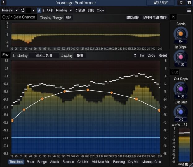 频谱动态效果器 Voxengo Soniformer Spectral Dynamics Processor v3.14 WIN-YU158-音频制作系统办公资源