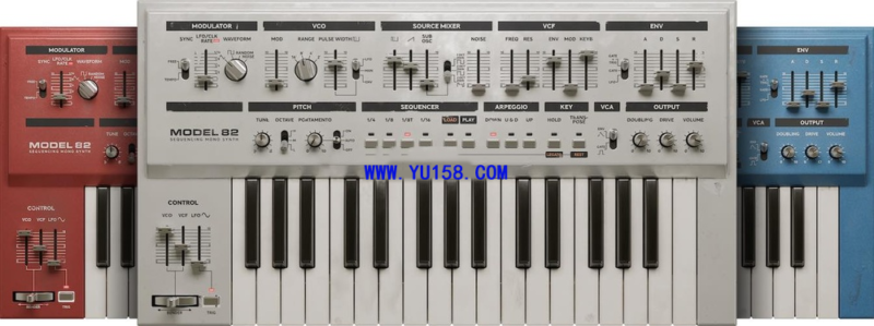 80年代硬件仿真合成器 Softube Model 82 Sequencing Mono Synth v2.5.67 WIN-YU158-音频制作系统办公资源