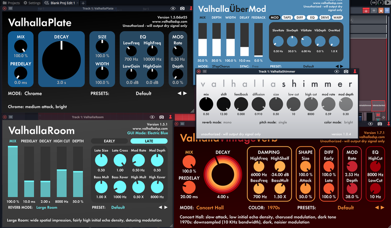 高品质混响套装 Valhalla DSP Bundle 2022.01 (MacOS M1 / INTEL 版本)-YU158-音频制作系统办公资源