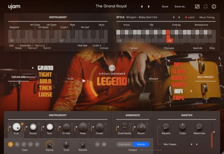 70年代经典美学鼓 UJAM Virtual Drummer LEGEND v2.4.0 WIN-YU158-音频制作系统办公资源