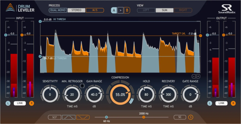 鼓组动态增益插件 Sound Radix Drum Leveler v1.2.0 WIN-YU158-音频制作系统办公资源