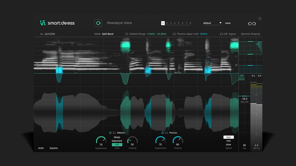 智能齿音消除插件 Sonible Smartdeess v1.0.0 WIN-YU158-音频制作系统办公资源