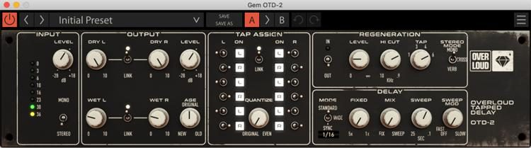 模拟延迟效果器 Overloud Gem OTD-2 v1.0.5 WIN/MAC-YU158-音频制作系统办公资源