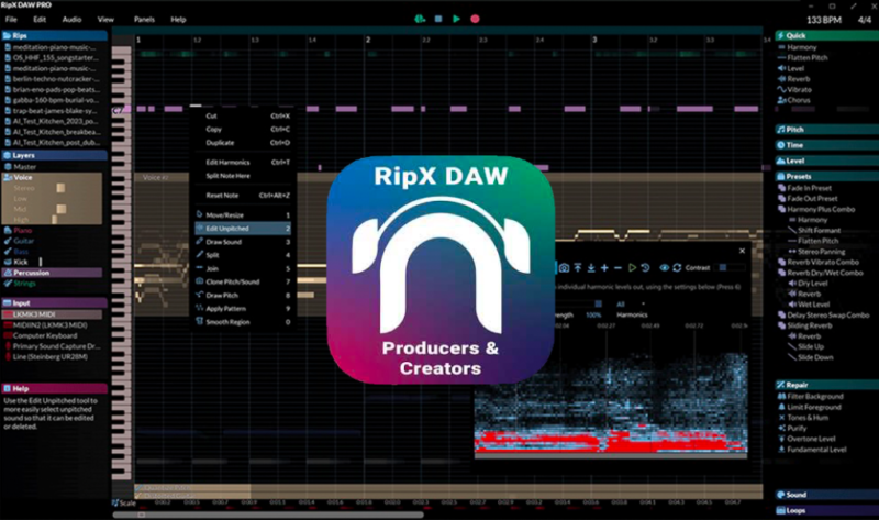 全新AI音频提取 Hit’n’Mix RipX DAW PRO v7.0.2 WIN/MAC(附带安装教程)-YU158-音频制作系统办公资源