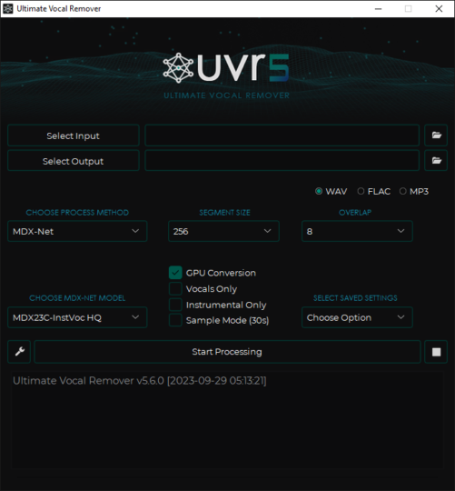 终极人声伴奏提取软件 Ultimate Vocal Remover UVR GUI v5.6.0 WIN/MAC-YU158-音频制作系统办公资源