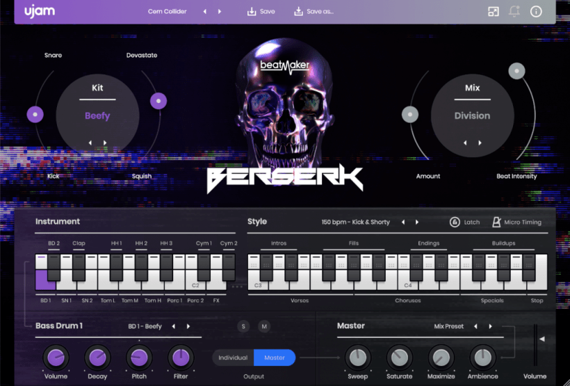 狡黠的情绪电子音乐 UJAM Beatmaker Berserk 2.2.1 WIN-YU158-音频制作系统办公资源