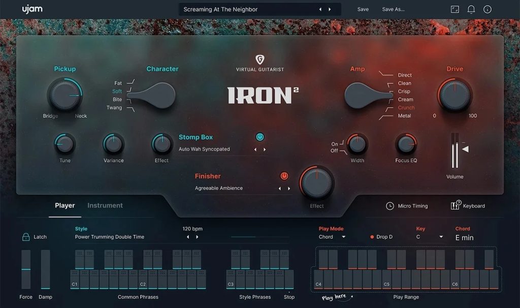 虚拟电吉他手2代 UJAM Virtual Guitarist IRON 2 v1.0.0 MAC-YU158-音频制作系统办公资源