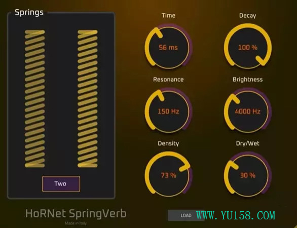 混响效果器 HoRNet Plugins HoRNet SpringVerb V1.0.2-WiN&MAC-YU158-音频制作系统办公资源
