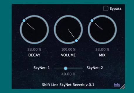 混响插件 Shift-Line SkyNet Reverb V0.4-WIN/MAC-YU158-音频制作系统办公资源