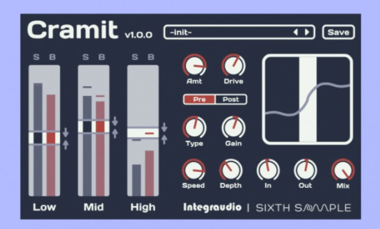 多段压缩失真效果器 Sixth Sample Cramit V1.2.3-WIN/MAC-YU158-音频制作系统办公资源