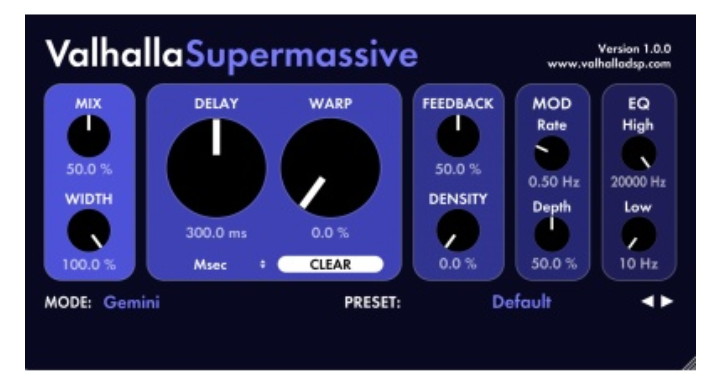 混响插件 Valhalla DSP Valhalla Supermassive V3.0.0-WiN&MAC-YU158-音频制作系统办公资源
