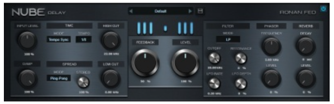 延迟效果器 Ronan Fed NUBE v1.0 VST VST3 WiN-YU158-音频制作系统办公资源