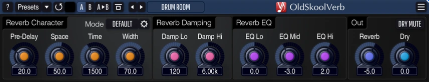 算法混响插件 Voxengo OldSkoolVerb 2.12 VST/VST3/AAX/AU WIN&MAC-YU158-音频制作系统办公资源