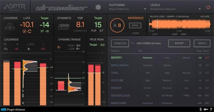 总线响度表 ADPTR Audio-Plugin Alliance StreamLiner WIN-YU158-音频制作系统办公资源