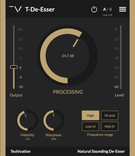 去齿音效果器插件 T De-EsseWin/MacOS-YU158-音频制作系统办公资源
