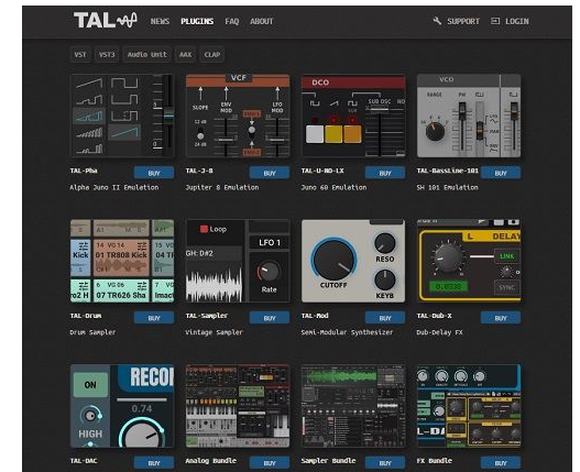 Togu Audio Line TAL Everything Bundle v2024.02 VSTi VST3i AAX CLAP x64 [19.02.2024] 插件包 WIN-YU158-音频制作系统办公资源