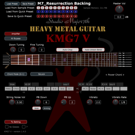 Studio Major 7th KMG7V v1.4.1重金属的 7 弦吉他 WIN-YU158-音频制作系统办公资源