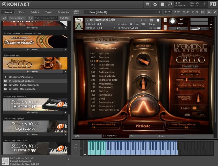 天籁轻音Emotional Cello情感大提琴弦乐独奏音源Kontakt音色库 Windows/MacOS 康泰克音色-YU158-音频制作系统办公资源