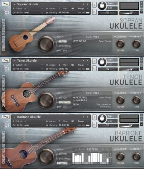 尤克里里音源 Cinematique Instruments Ukulele Trio 康泰克非标准音色 Windows/MacOS-YU158-音频制作系统办公资源