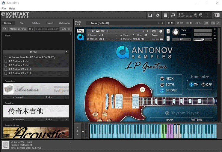 Antonov Samples LP Guitar清音SOLO电吉他音源编曲音色库 康泰克音色 Windows/MacOS-YU158-音频制作系统办公资源