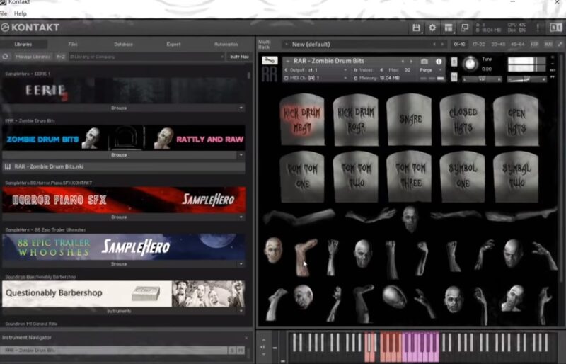 Zombie Drum Bits僵尸鼓音源 康泰克音色-YU158-音频制作系统办公资源